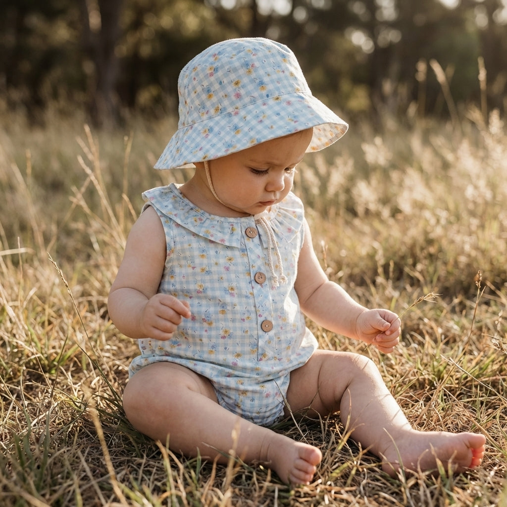 Gorro flores y cuadros Lis
