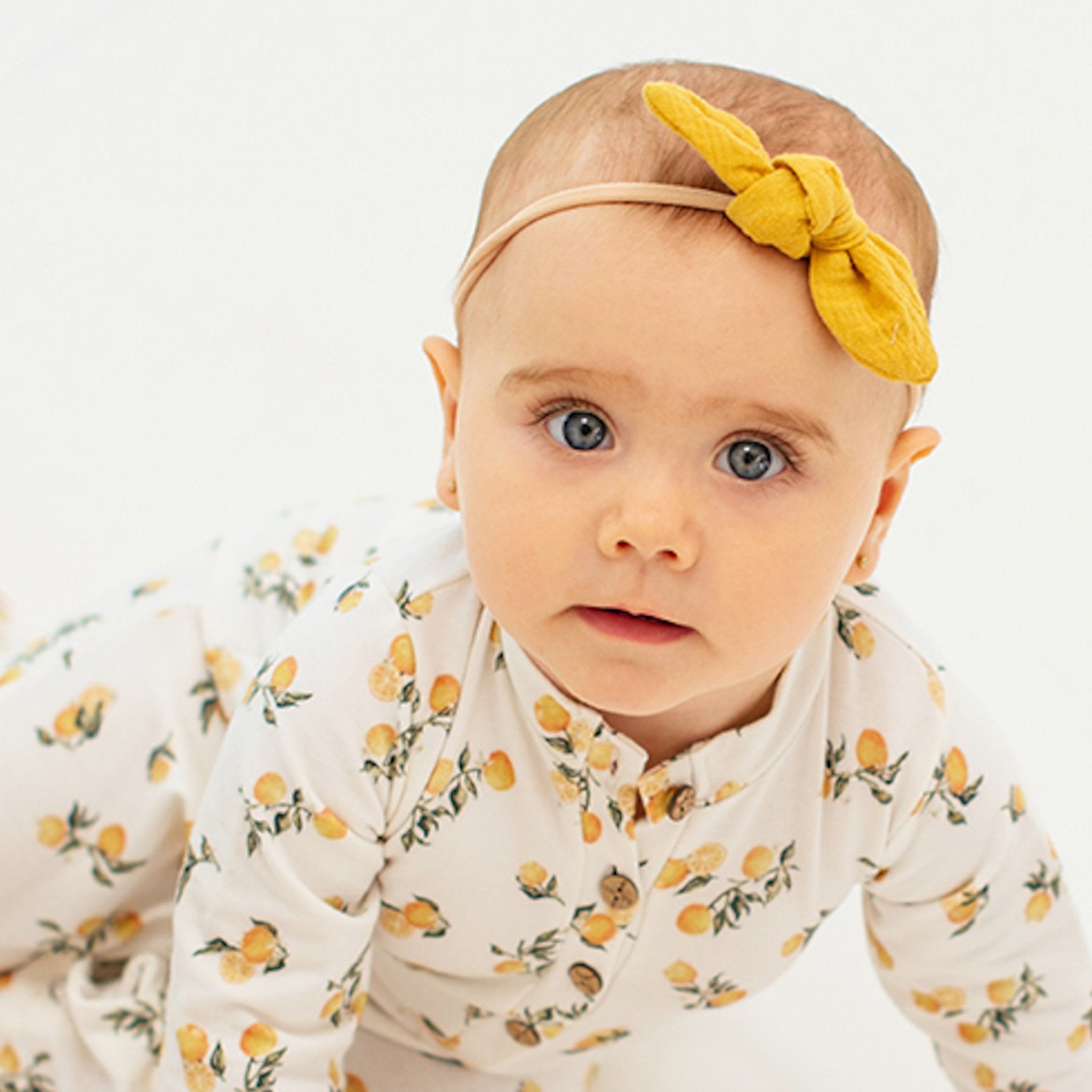 Muslin bow headband
